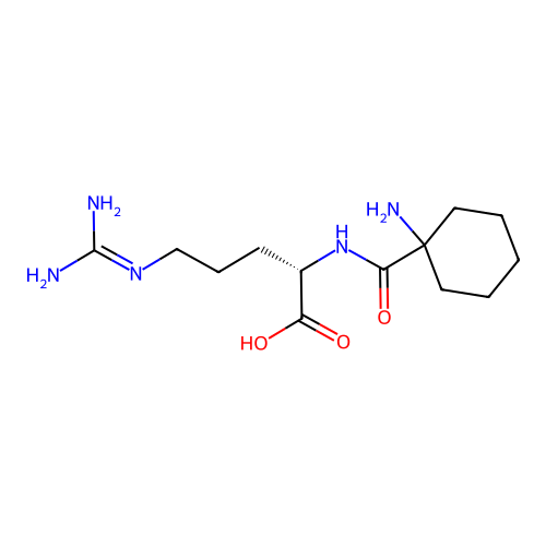 N~2~-[(1-aminocyclohexyl)carbonyl]-L-arginine structure