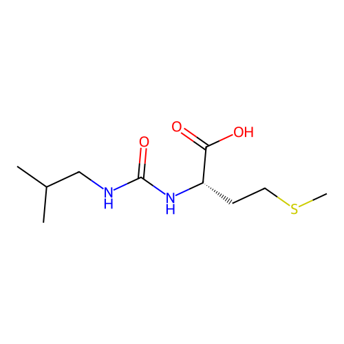 (S)-2-(3-isobutylureido)-4-(methylthio)butanoic acid structure