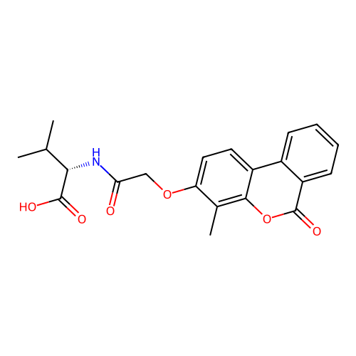 (S)-3-methyl-2-(2-((4-methyl-6-oxo-6H-benzo[c]chromen-3-yl)oxy)acetamido)butanoic acid structure