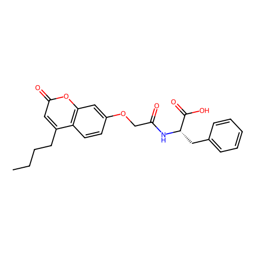 N-{[(4-butyl-2-oxo-2H-chromen-7-yl)oxy]acetyl}-L-phenylalanine structure