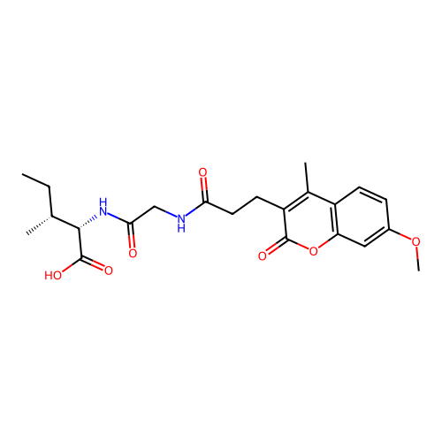 (2S,3R)-2-(2-(3-(7-methoxy-4-methyl-2-oxo-2H-chromen-3-yl)propanamido)acetamido)-3-methylpentanoic acid structure