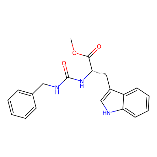 methyl N-(benzylcarbamoyl)-L-tryptophanate structure