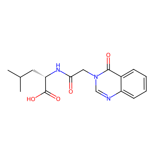 (S)-4-methyl-2-(2-(4-oxoquinazolin-3(4H)-yl)acetamido)pentanoic acid structure
