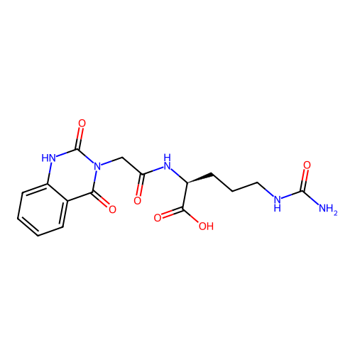 (S)-2-(2-(2,4-dioxo-1,2-dihydroquinazolin-3(4H)-yl)acetamido)-5-ureidopentanoic acid structure