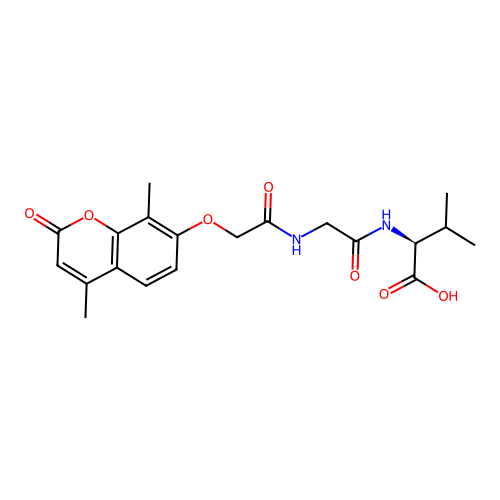 (S)-2-(2-(2-((4,8-dimethyl-2-oxo-2H-chromen-7-yl)oxy)acetamido)acetamido)-3-methylbutanoic acid structure