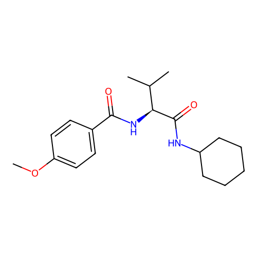 N-[(2S)-1-(cyclohexylamino)-3-methyl-1-oxobutan-2-yl]-4-methoxybenzamide structure