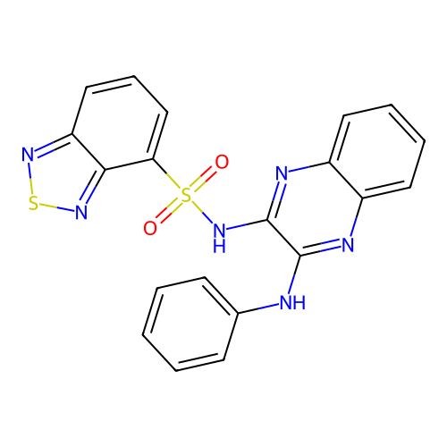 N-(3-(phenylamino)quinoxalin-2-yl)benzo[c][1,2,5]thiadiazole-4-sulfonamide structure
