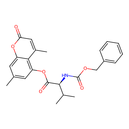 (S)-4,7-dimethyl-2-oxo-2H-chromen-5-yl 2-(((benzyloxy)carbonyl)amino)-3-methylbutanoate structure