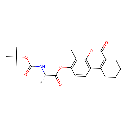 (S)-4-methyl-6-oxo-7,8,9,10-tetrahydro-6H-benzo[c]chromen-3-yl 2-((tert-butoxycarbonyl)amino)propanoate structure
