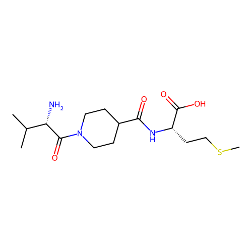 N-{[1-(L-valyl)piperidin-4-yl]carbonyl}-L-methionine structure