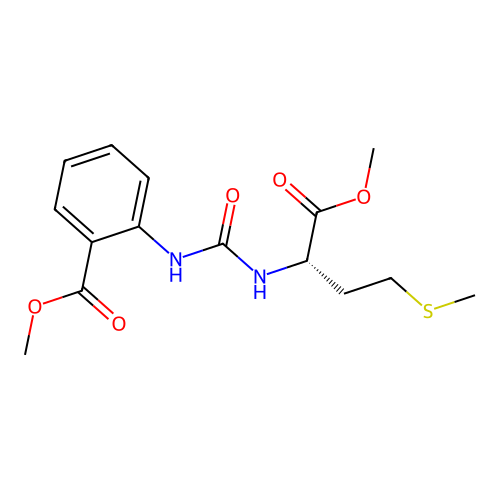 (S)-methyl 2-(3-(1-methoxy-4-(methylthio)-1-oxobutan-2-yl)ureido)benzoate structure
