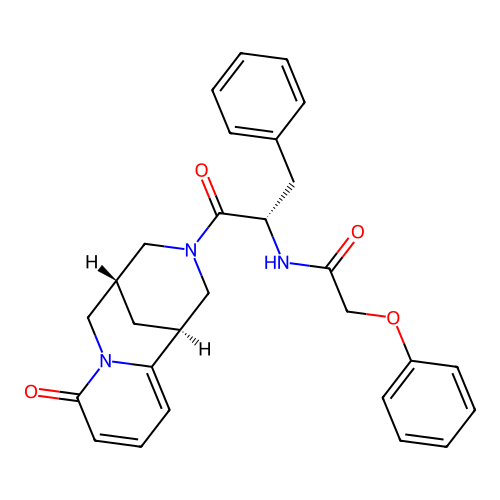 N-((S)-1-oxo-1-((1R,5S)-8-oxo-5,6-dihydro-1H-1,5-methanopyrido[1,2-a][1,5]diazocin-3(2H,4H,8H)-yl)-3-phenylpropan-2-yl)-2-phenoxyacetamide structure