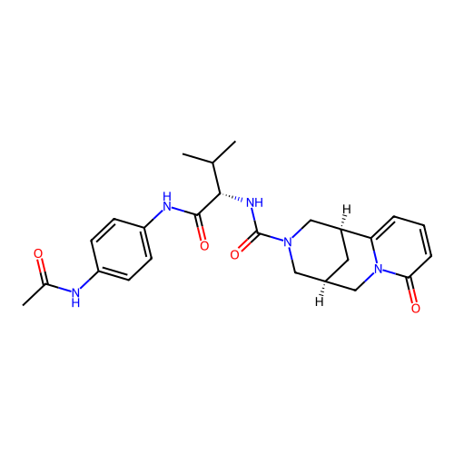 (1R,5R)-N-((S)-1-((4-acetamidophenyl)amino)-3-methyl-1-oxobutan-2-yl)-8-oxo-4,5,6,8-tetrahydro-1H-1,5-methanopyrido[1,2-a][1,5]diazocine-3(2H)-carboxamide structure
