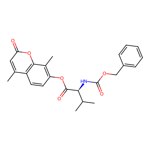 (S)-4,8-dimethyl-2-oxo-2H-chromen-7-yl 2-(((benzyloxy)carbonyl)amino)-3-methylbutanoate structure