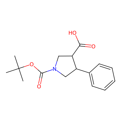 1-(Tert-butoxycarbonyl)-4-phenylpyrrolidine-3-carboxylic acid structure