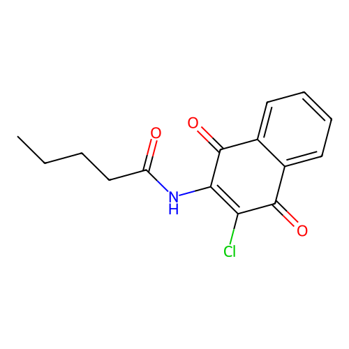 Pentanamide, N-(3-chloro-1,4-dihydro-1,4-dioxo-2-naphthalenyl)- structure
