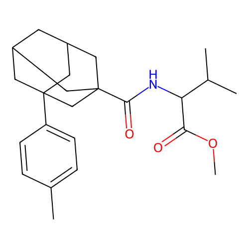 Methyl 3-methyl-2-[[3-(4-methylphenyl)adamantane-1-carbonyl]amino]butanoate structure