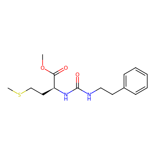 (S)-methyl 4-(methylthio)-2-(3-phenethylureido)butanoate structure