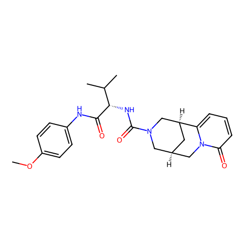 (1R,5R)-N-((S)-1-((4-methoxyphenyl)amino)-3-methyl-1-oxobutan-2-yl)-8-oxo-4,5,6,8-tetrahydro-1H-1,5-methanopyrido[1,2-a][1,5]diazocine-3(2H)-carboxamide structure