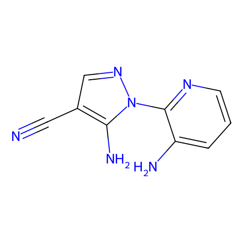 5-amino-1-(3-amino-2-pyridinyl)-1H-pyrazole-4-carbonitrile structure