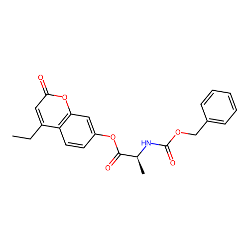 (S)-4-ethyl-2-oxo-2H-chromen-7-yl 2-(((benzyloxy)carbonyl)amino)propanoate structure
