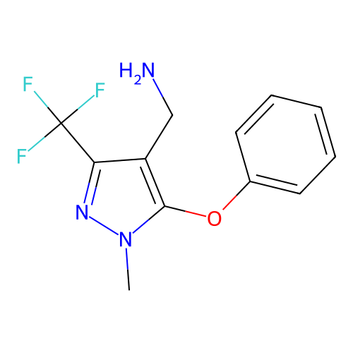 [1-methyl-5-phenoxy-3-(trifluoromethyl)-1H-pyrazol-4-yl]methanamine structure