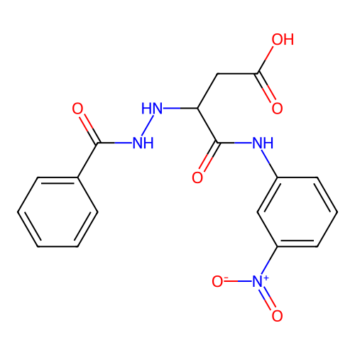 3-(2-Benzoylhydrazinyl)-4-(3-nitroanilino)-4-oxobutanoic acid structure