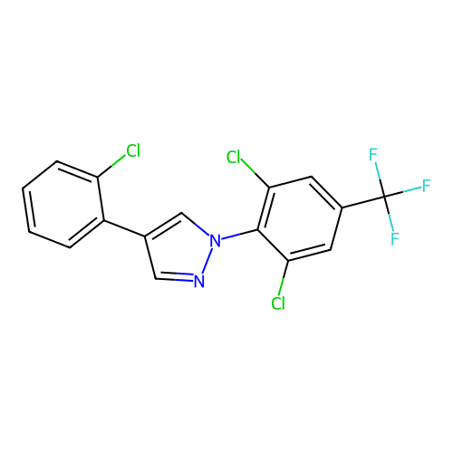 4-(2-chlorophenyl)-1-[2,6-dichloro-4-(trifluoromethyl)phenyl]-1H-pyrazole structure