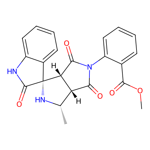 methyl 2-((1'S,3'S,3a'S,6a'R)-3'-methyl-2,4',6'-trioxo-3a',4',6',6a'-tetrahydro-2'H-spiro[indoline-3,1'-pyrrolo[3,4-c]pyrrol]-5'(3'H)-yl)benzoate structure