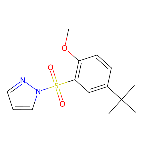1-(5-Tert-butyl-2-methoxyphenyl)sulfonylpyrazole structure