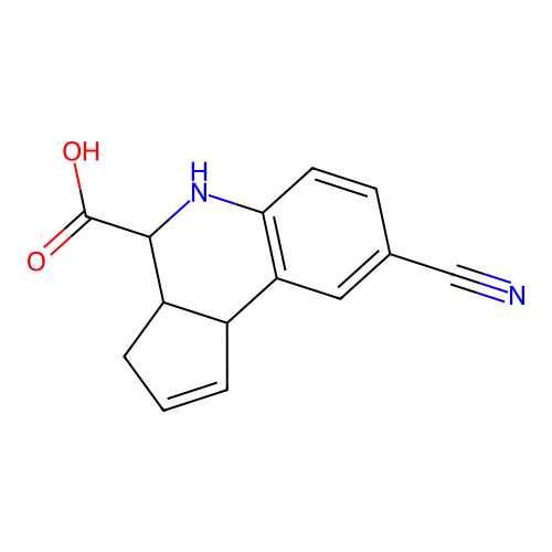 8-cyano-3a,4,5,9b-tetrahydro-3H-cyclopenta[c]quinoline-4-carboxylic acid structure
