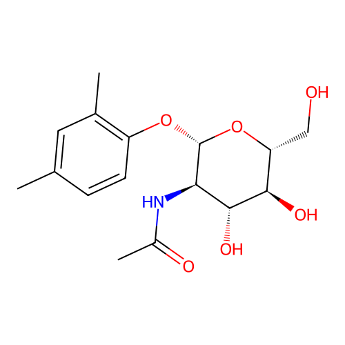 N-((2S,3R,4R,5S,6R)-2-(2,4-dimethylphenoxy)-4,5-dihydroxy-6-(hydroxymethyl)tetrahydro-2H-pyran-3-yl)acetamide structure