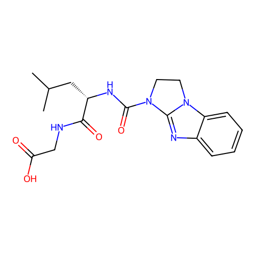 N-(2,3-dihydro-1H-imidazo[1,2-a]benzimidazol-1-ylcarbonyl)-L-leucylglycine structure