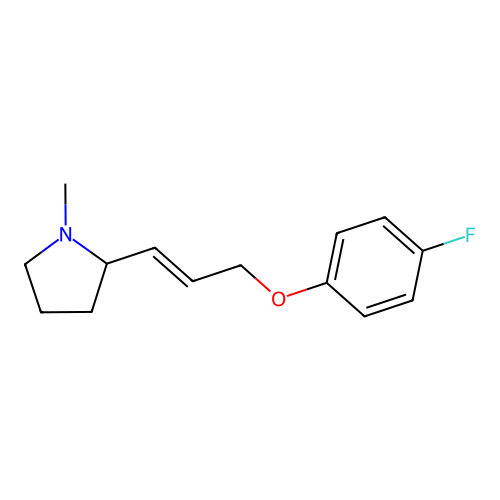 2-[3-(4-Fluorophenoxy)prop-1-enyl]-1-methylpyrrolidine structure