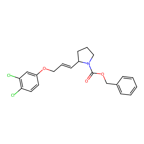 Benzyl 2-[3-(3,4-dichlorophenoxy)prop-1-enyl]pyrrolidine-1-carboxylate structure