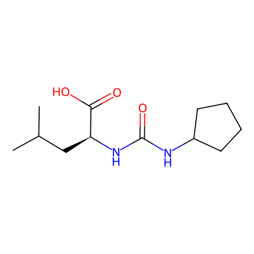 (2S)-2-(cyclopentylcarbamoylamino)-4-methylpentanoic acid structure