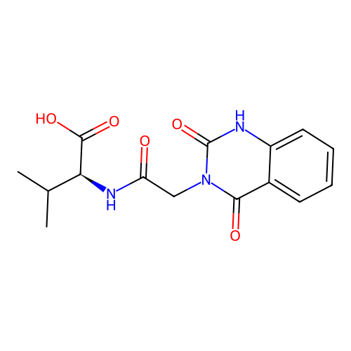 N-[(2-hydroxy-4-oxoquinazolin-3(4H)-yl)acetyl]-L-valine structure