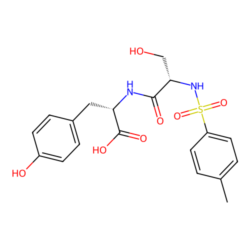 N-[(4-methylphenyl)sulfonyl]-L-seryl-L-tyrosine structure