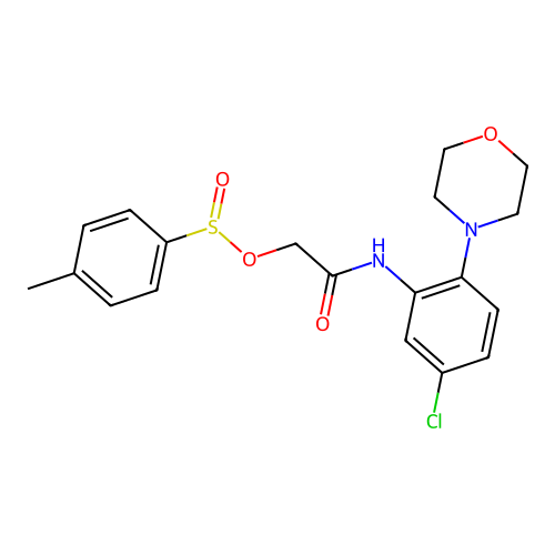 2-(5-Chloro-2-morpholinoanilino)-2-oxoethyl 4-methylbenzenesulfinate structure