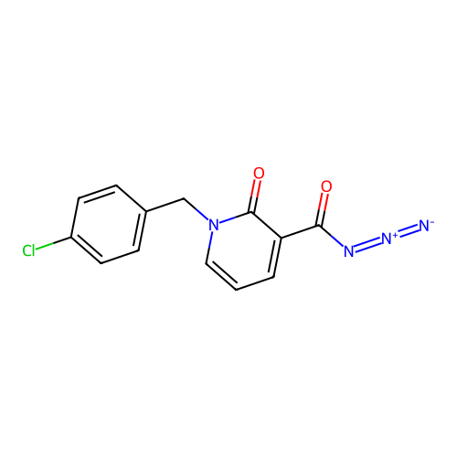 1-[(4-Chlorophenyl)methyl]-2-oxo-1,2-dihydropyridine-3-carbonyl azide structure