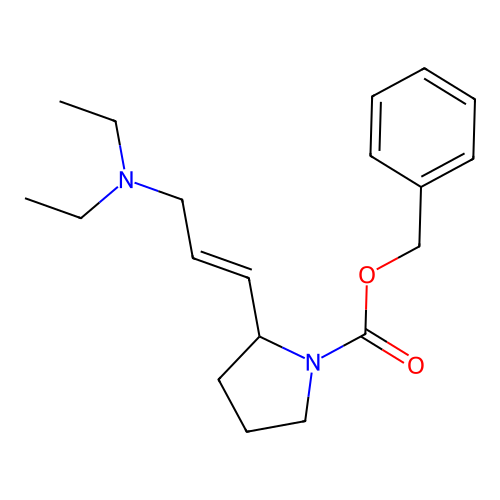 Benzyl 2-[3-(diethylamino)prop-1-enyl]pyrrolidine-1-carboxylate structure