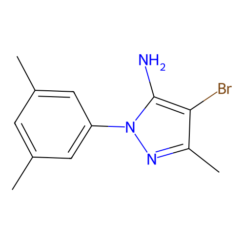 4-bromo-1-(3,5-dimethylphenyl)-3-methyl-1H-pyrazol-5-amine structure
