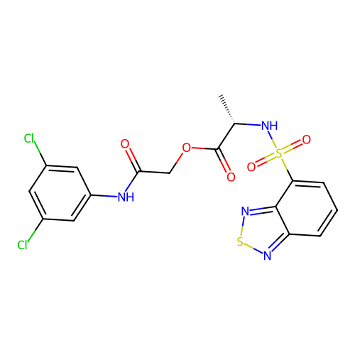 N-(2,1,3-Benzothiadiazol-4-ylsulfonyl)-L-alanine 2-[(3,5-dichlorophenyl)amino]-2-oxoethyl ester structure