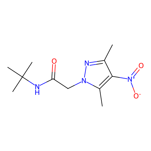 n-(Tert-butyl)-2-(3,5-dimethyl-4-nitro-1h-pyrazol-1-yl)acetamide structure