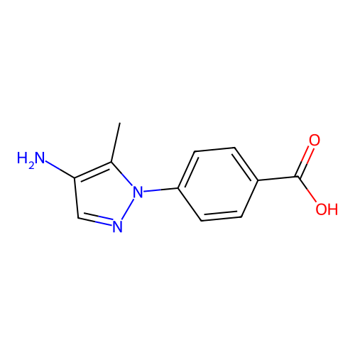 4-(4-amino-5-methyl-1H-pyrazol-1-yl)benzoic acid structure
