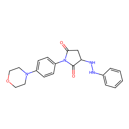 1-(4-Morpholinophenyl)-3-(2-phenylhydrazinyl)pyrrolidine-2,5-dione structure