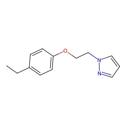 4-ethylphenyl 2-(1H-pyrazol-1-yl)ethyl ether structure