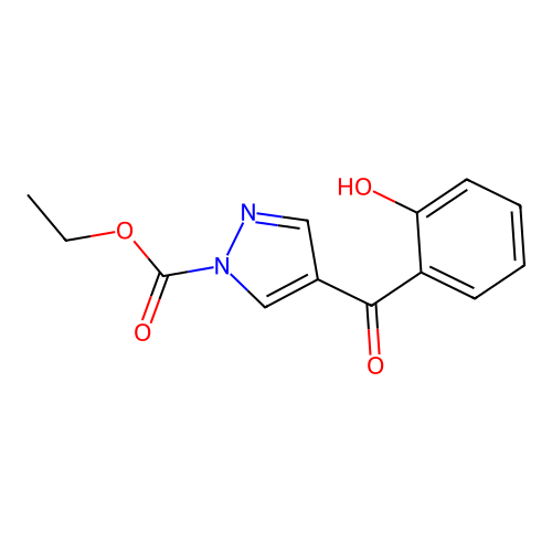 Ethyl 4-(2-hydroxybenzoyl)pyrazole-1-carboxylate structure