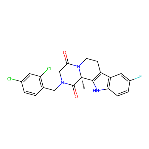 C22H18Cl2FN3O2 structure
