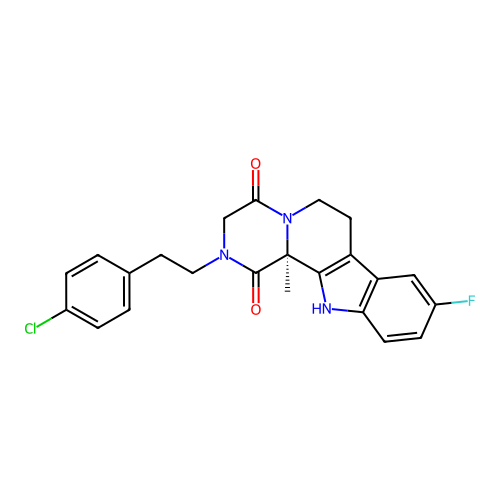 C23H21ClFN3O2 structure